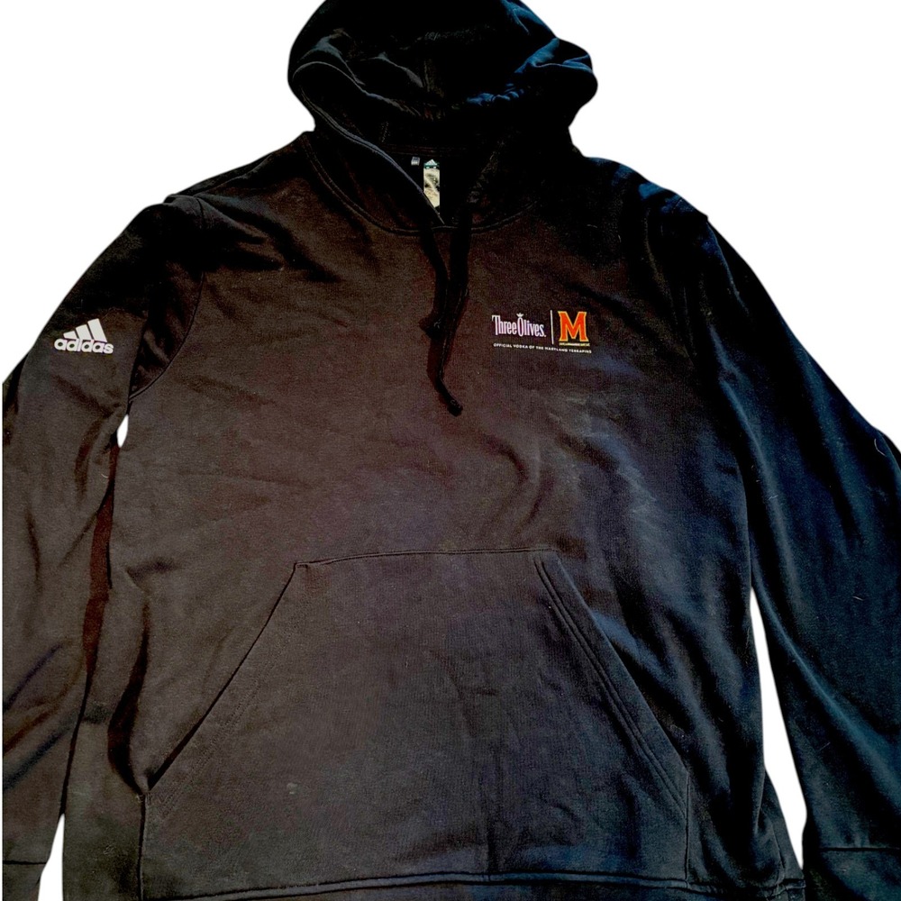 Adidas Mens Black Maryland‎ Terrapins Three Olives Vodka Hoodie XL